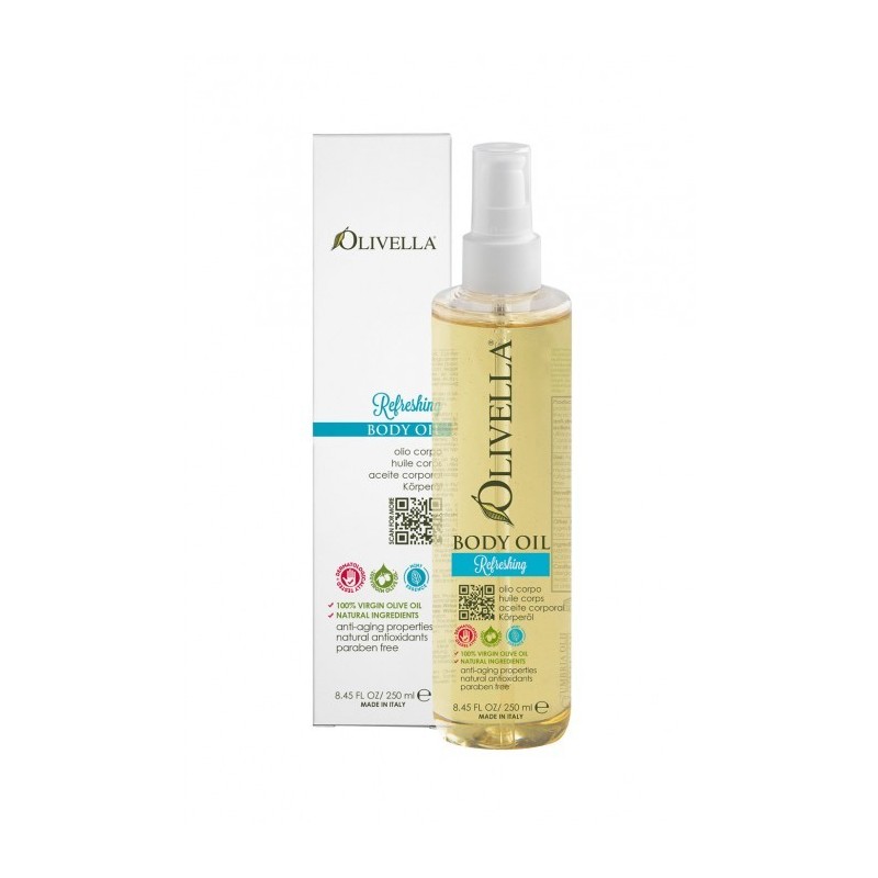 Olio corpo Rinfrescante con olio d'oliva 250ml - Olivella