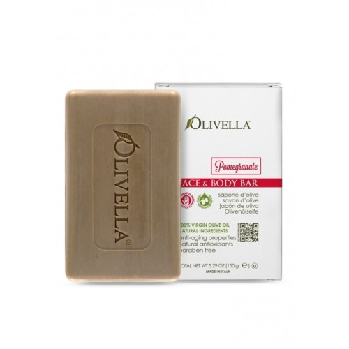 Saponetta al Melograno viso e corpo olio di oliva 150gr - Olivella