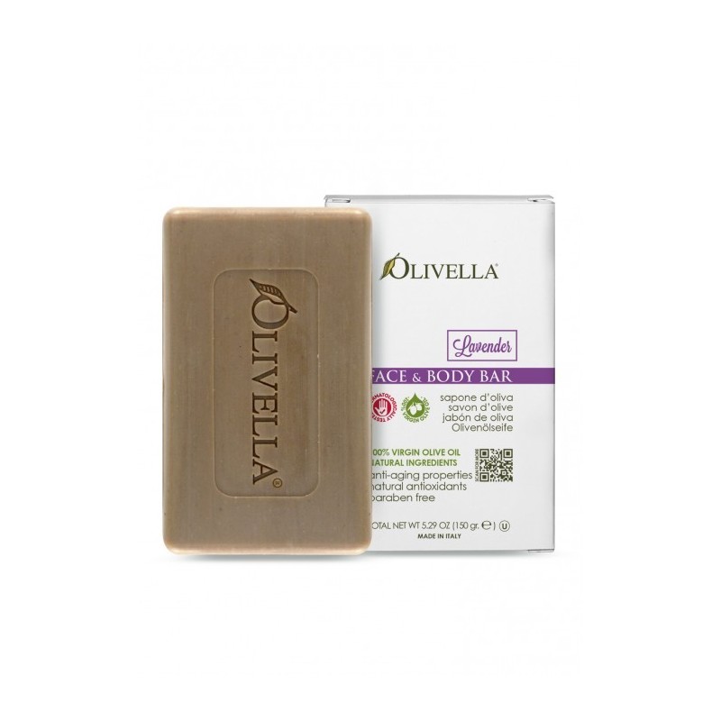 Saponetta alla Lavanda viso e corpo olio di oliva 150gr - Olivella