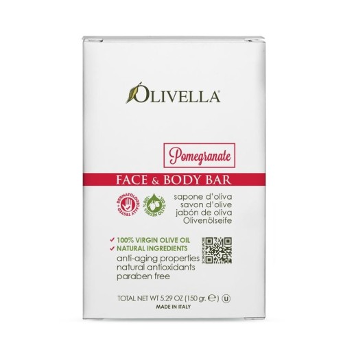 Saponetta al Melograno viso e corpo olio di oliva 150gr - Olivella