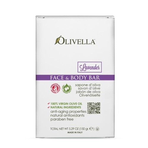 Saponetta alla Lavanda viso e corpo olio di oliva 150gr - Olivella
